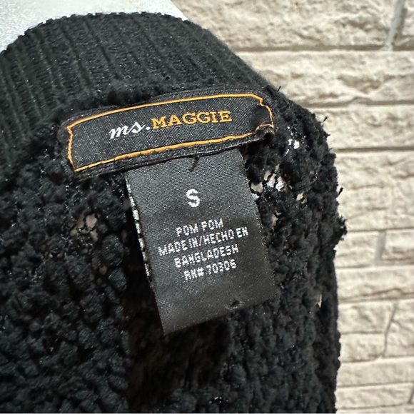 Black boucle cardigan sweater - Picture 6 of 6